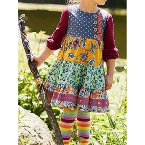 Matilda Jane Wild Heart Sleeveless Boho Floral Fall Dress Size 2 Toddler Girls - Picture 10 of 11